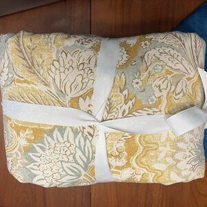 Pottery Barn Yellow Celeste Damask Duvet Cover Queen